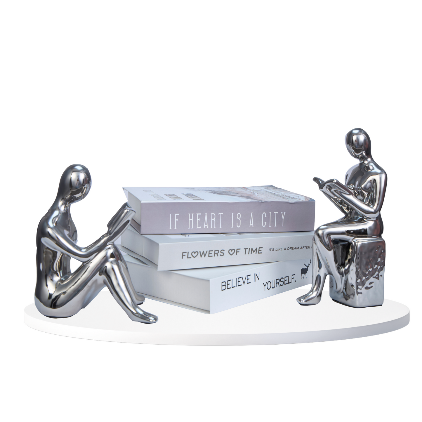 Chrome Readers Bookend