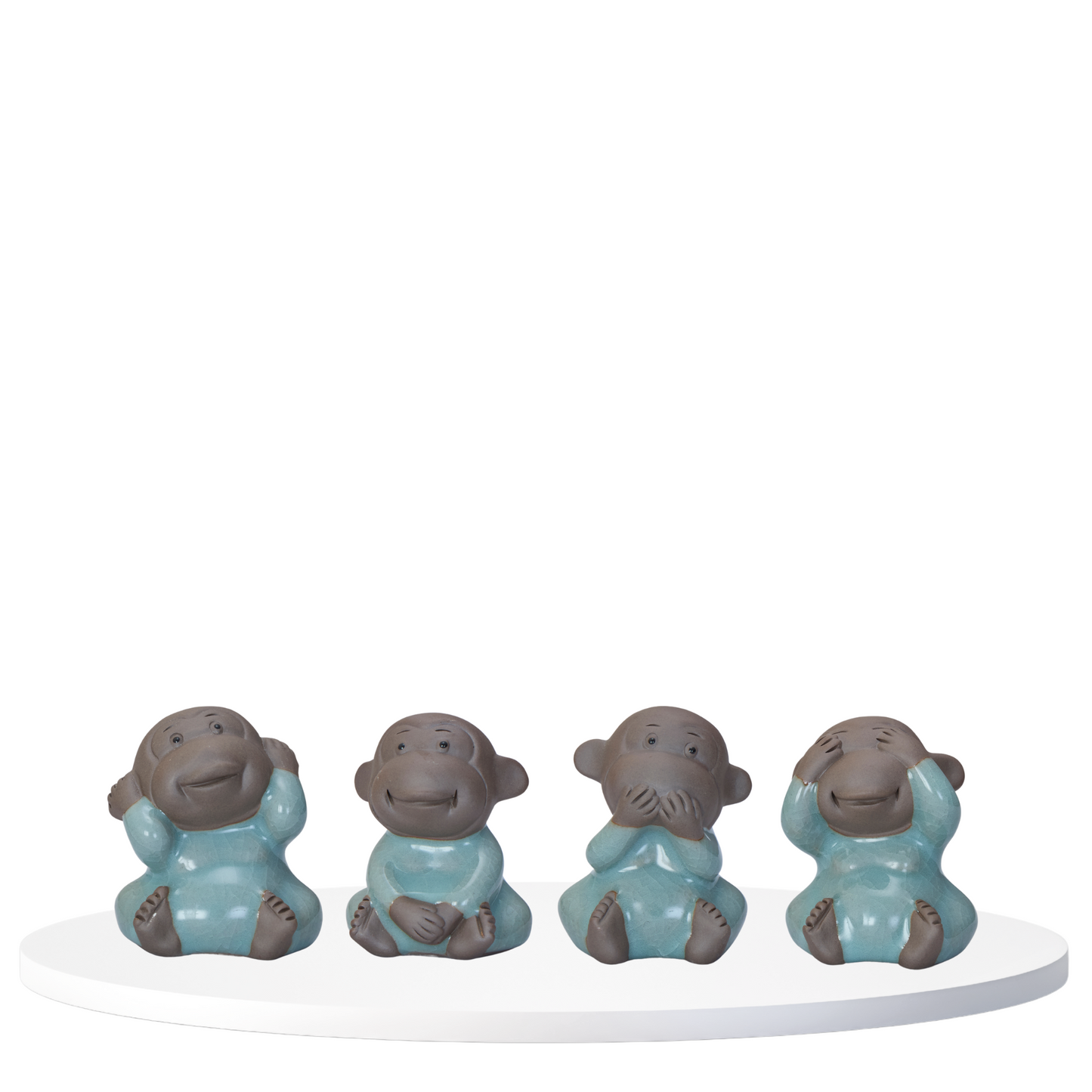 Hear-No-Evil, See-No-Evil, Speak-No-Evil Monkey Figurine