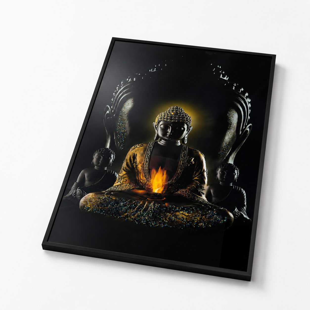 Golden Buddha Wall Painting