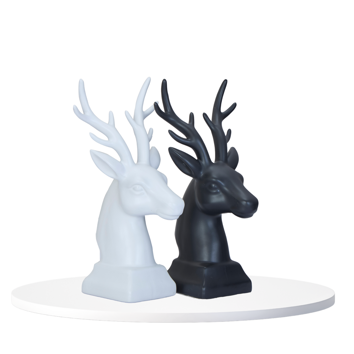 Black & White Deer Head