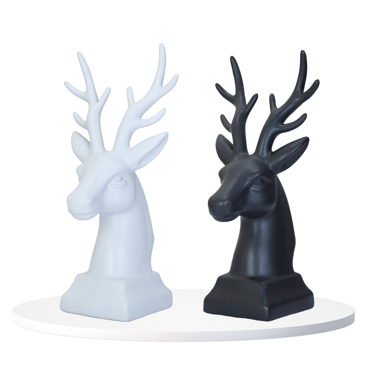 Black & White Deer Head
