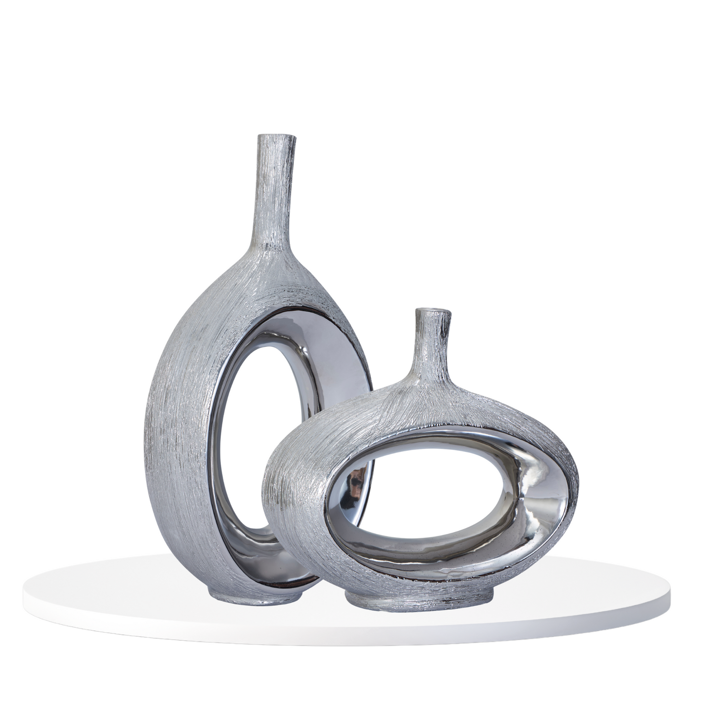 Silver Abstract Vase