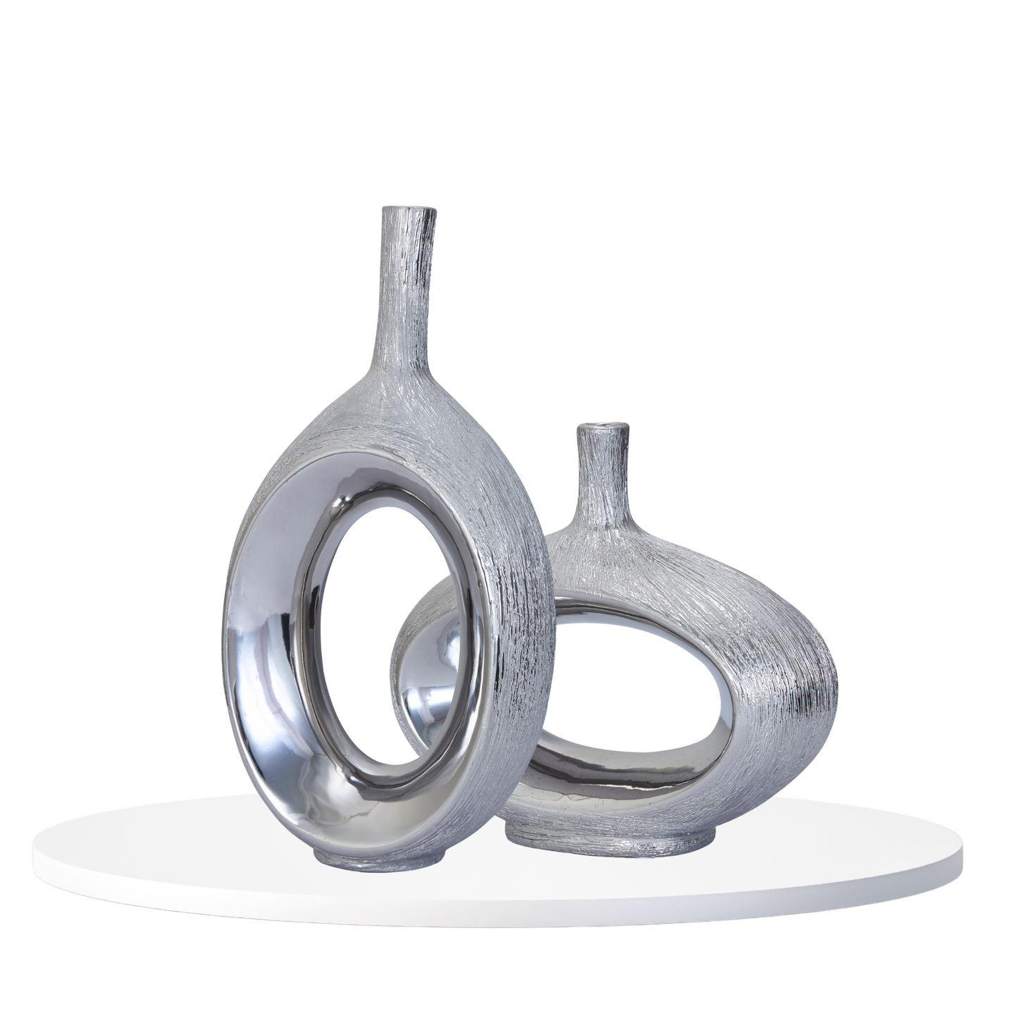 Silver Abstract Vase
