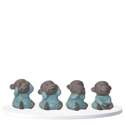 Hear-No-Evil, See-No-Evil, Speak-No-Evil Monkey Figurine