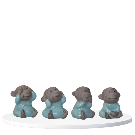 Hear-No-Evil, See-No-Evil, Speak-No-Evil Monkey Figurine
