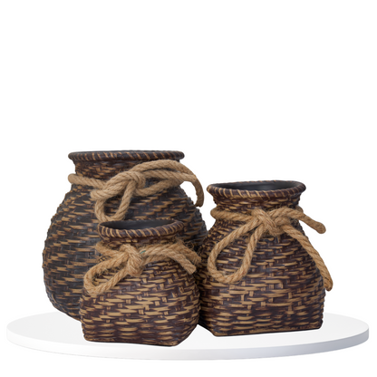 Woven Basket Vase set