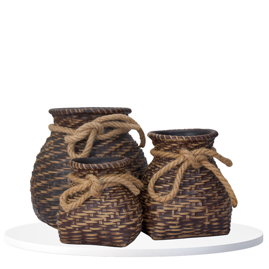 Woven Basket Vase set