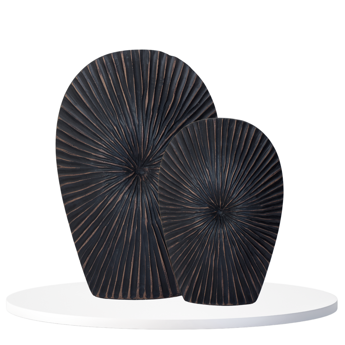 Black Textured Vases