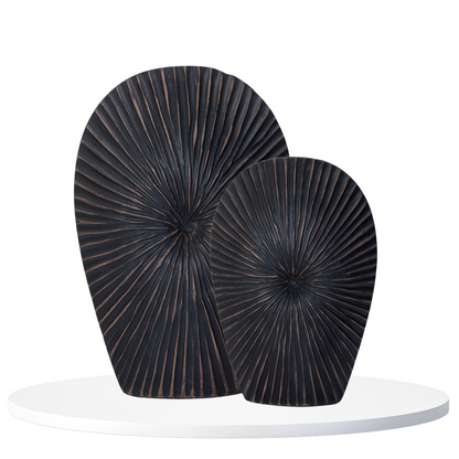 Black Textured Vases