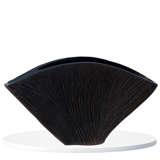 Black Fan Vase