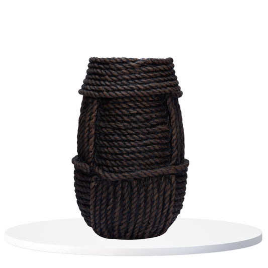Rustic Rope Textured Vase