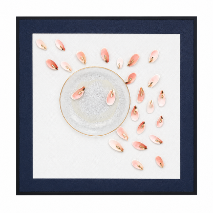 Pink Seashell Wall Painting
