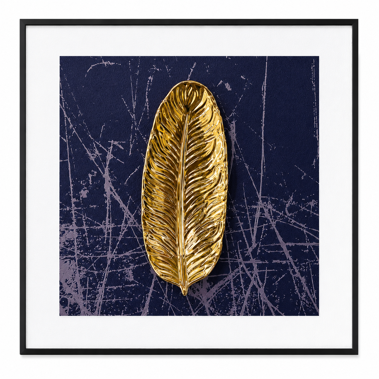 Golden Leaf Wall Painting