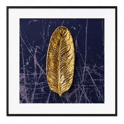 Golden Leaf Wall Painting