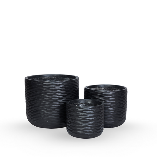 Obsidian Ripple Planter
