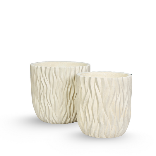 Ivory Flame Planter set